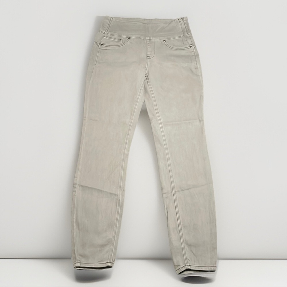 Spanx Grey Stretch Jegging Skinny Grey side zipper sz M